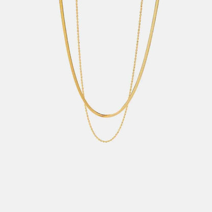 18K Gold-Plated Double-Layered Necklace