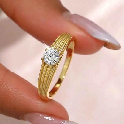 925 Sterling Silver Moissanite Ring