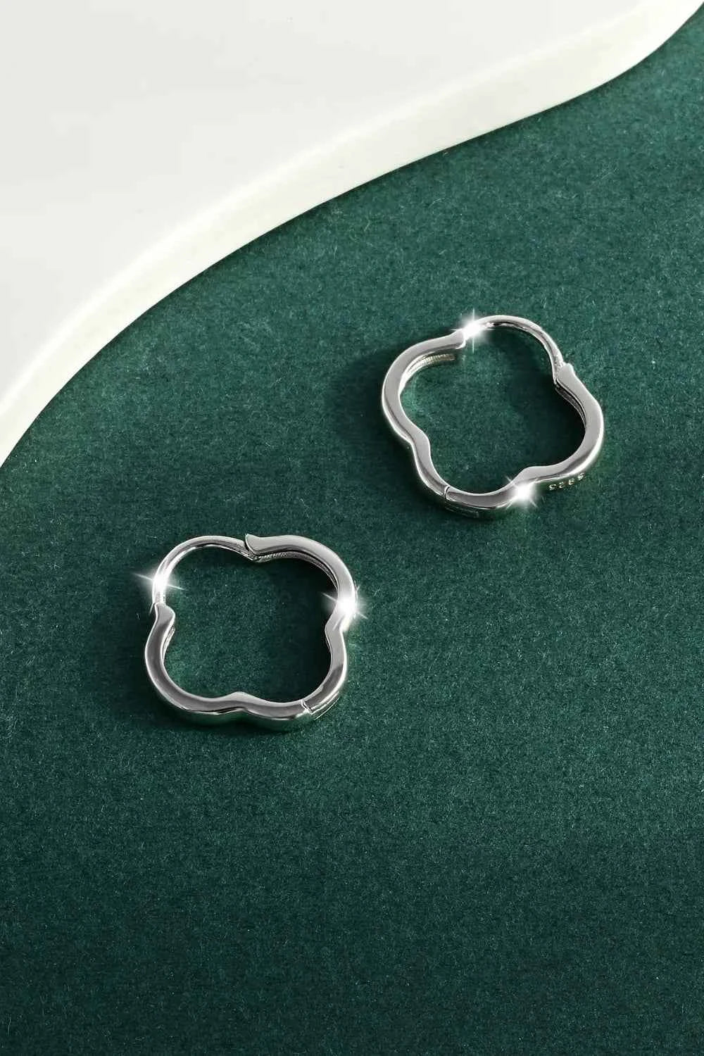 925 Sterling Silver Inlaid Zircon Earrings