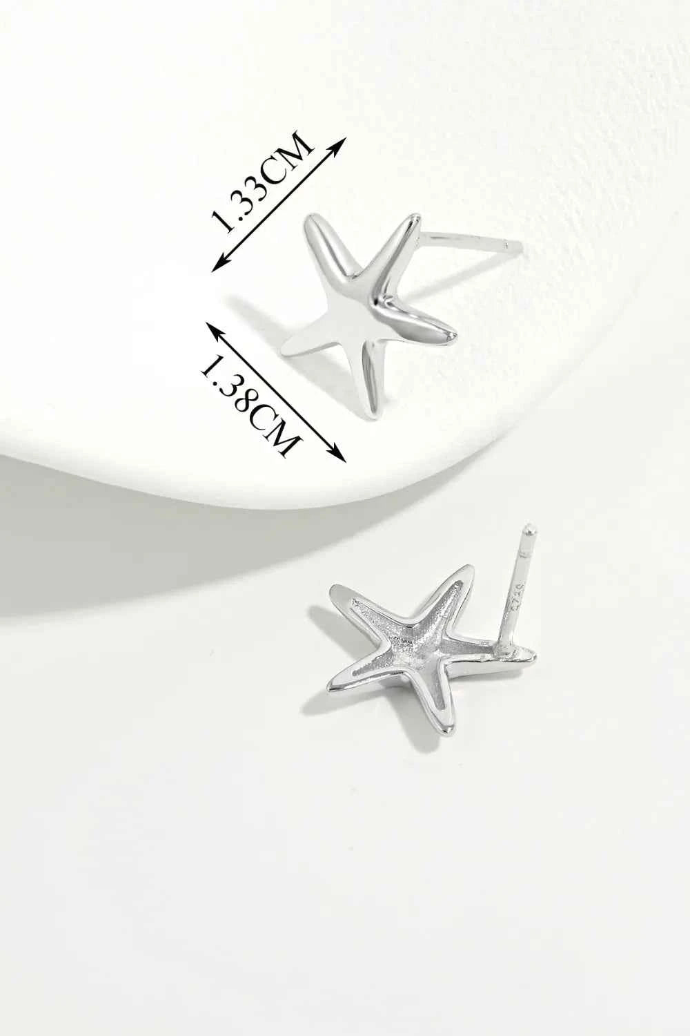 925 Sterling Silver Star Stud Earrings
