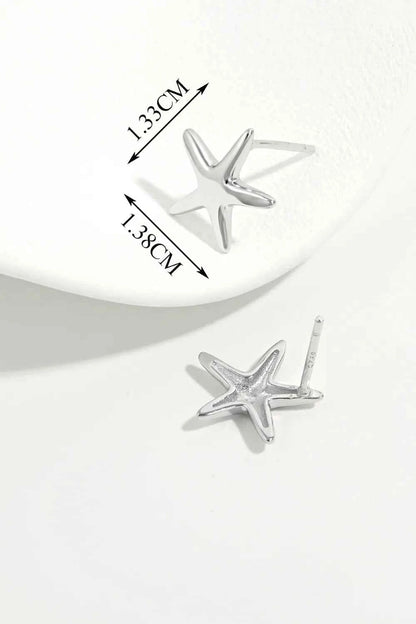 925 Sterling Silver Star Stud Earrings