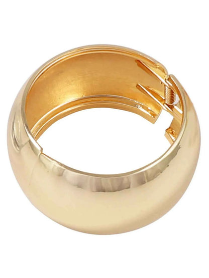 Zinc Alloy Wide Band Cuff Bracelet