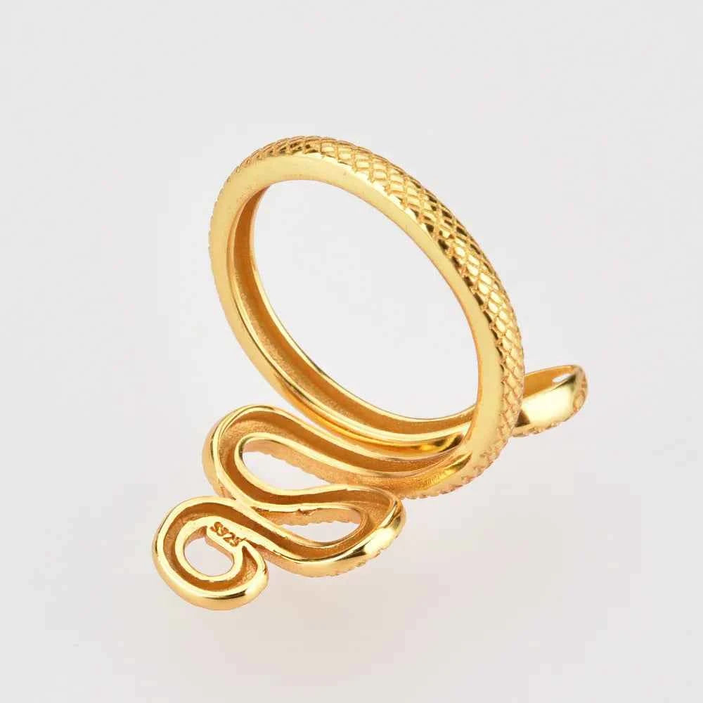 925 Sterling Silver Snake Shape Ring