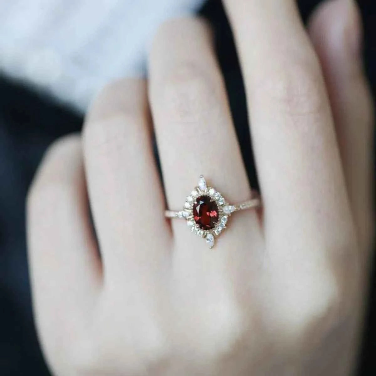 925 Sterling Silver Zircon Ring