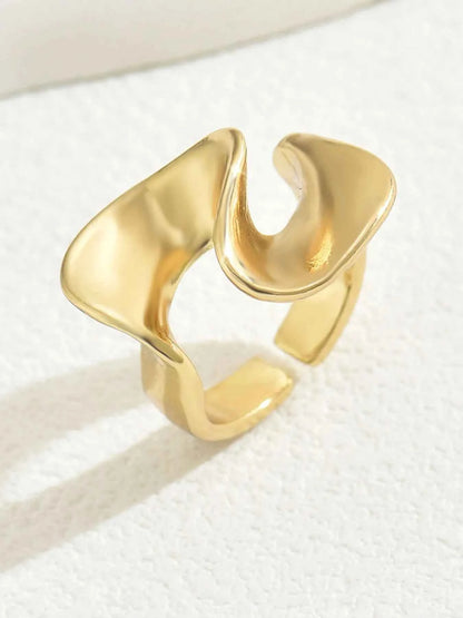18K Gold-Plated Stainless Steel Geometric Ring