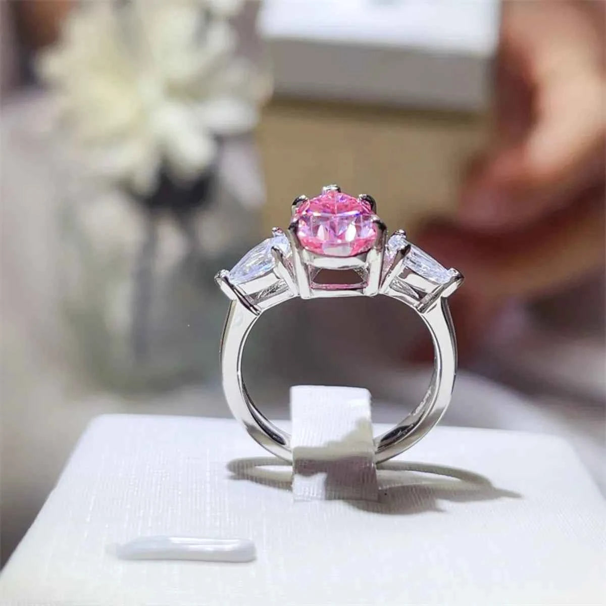 2 Carat 925 Sterling Silver Moissanite Ring