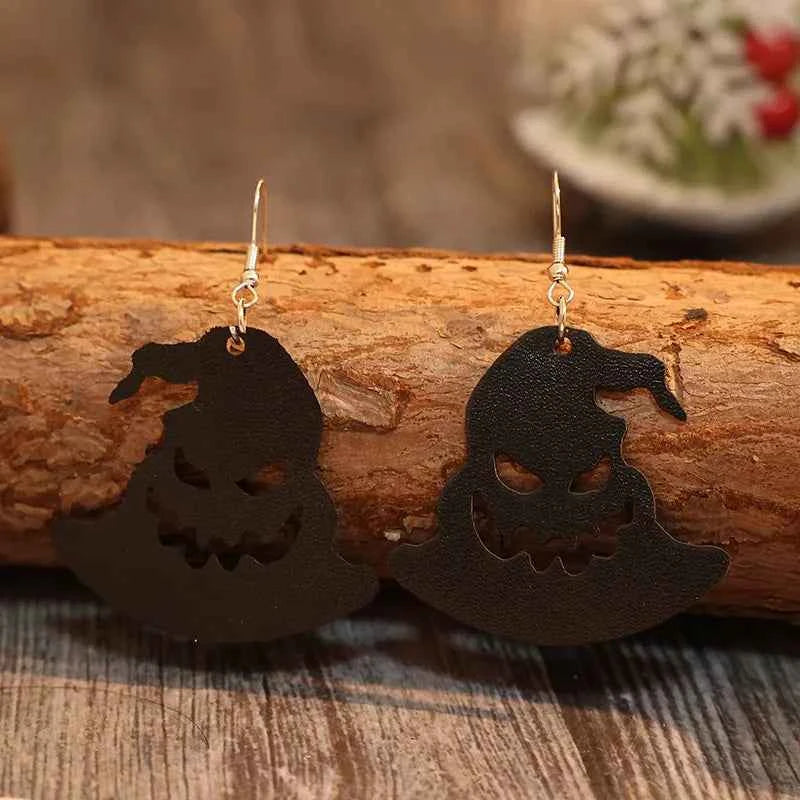 PU Leather Hat Shape Earrings