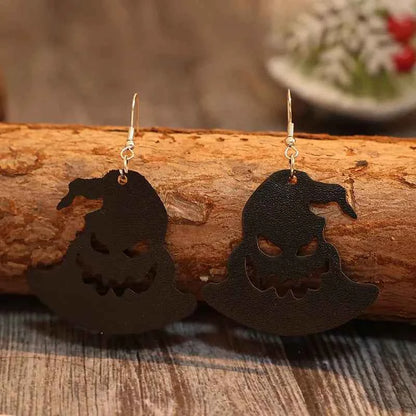 PU Leather Hat Shape Earrings