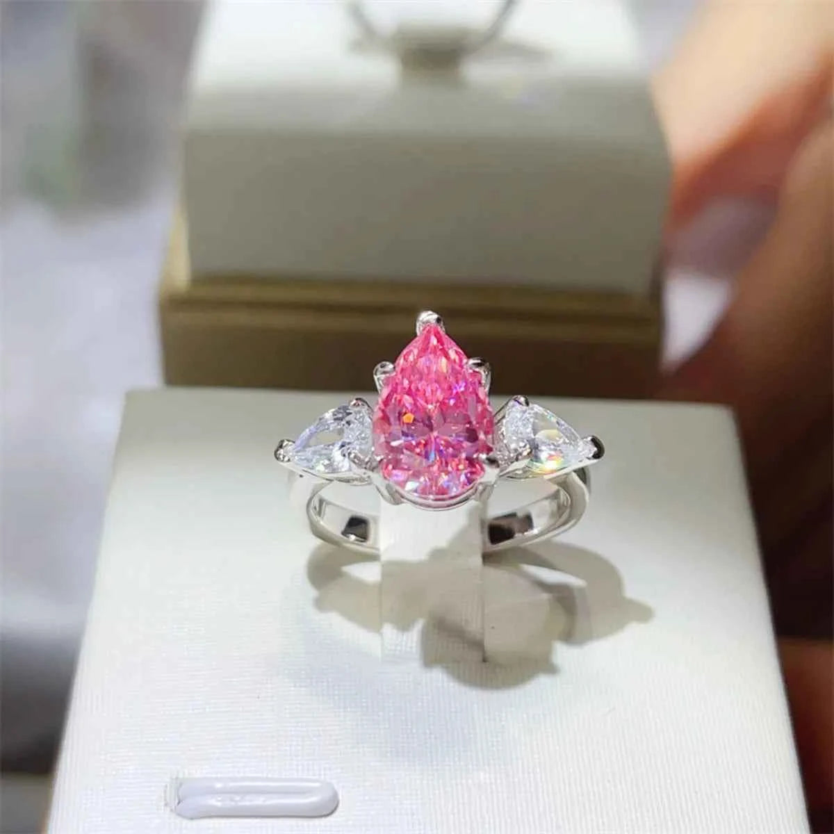 2 Carat 925 Sterling Silver Moissanite Ring