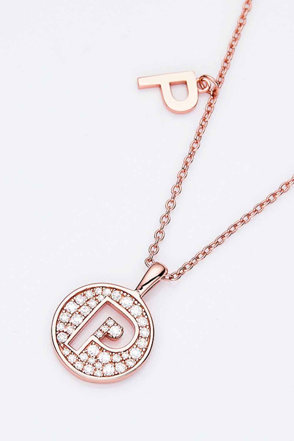 Adored Moissanite K to T Pendant Necklace