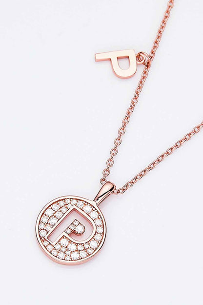 Adored Moissanite K to T Pendant Necklace