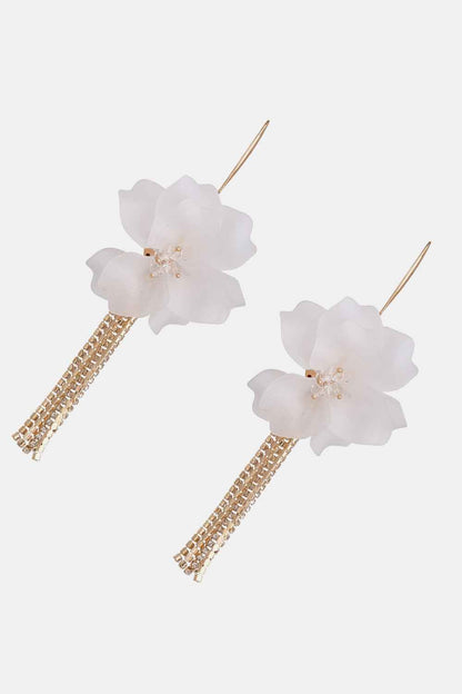 Flower Shape Acrylic Dangle Earrings