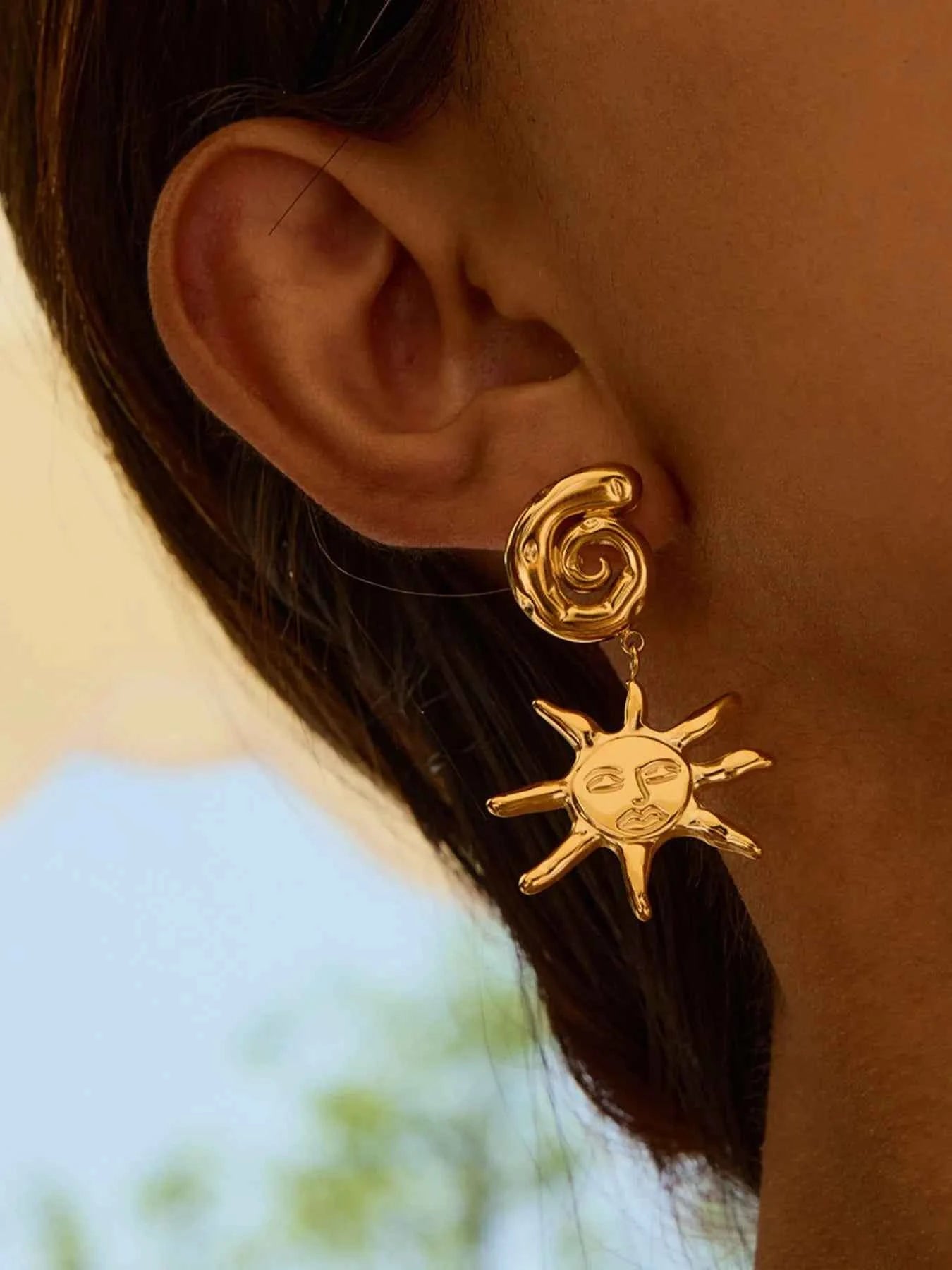 18K Gold-Plated Sun Drop Earrings