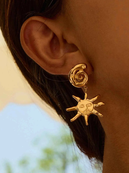 18K Gold-Plated Sun Drop Earrings