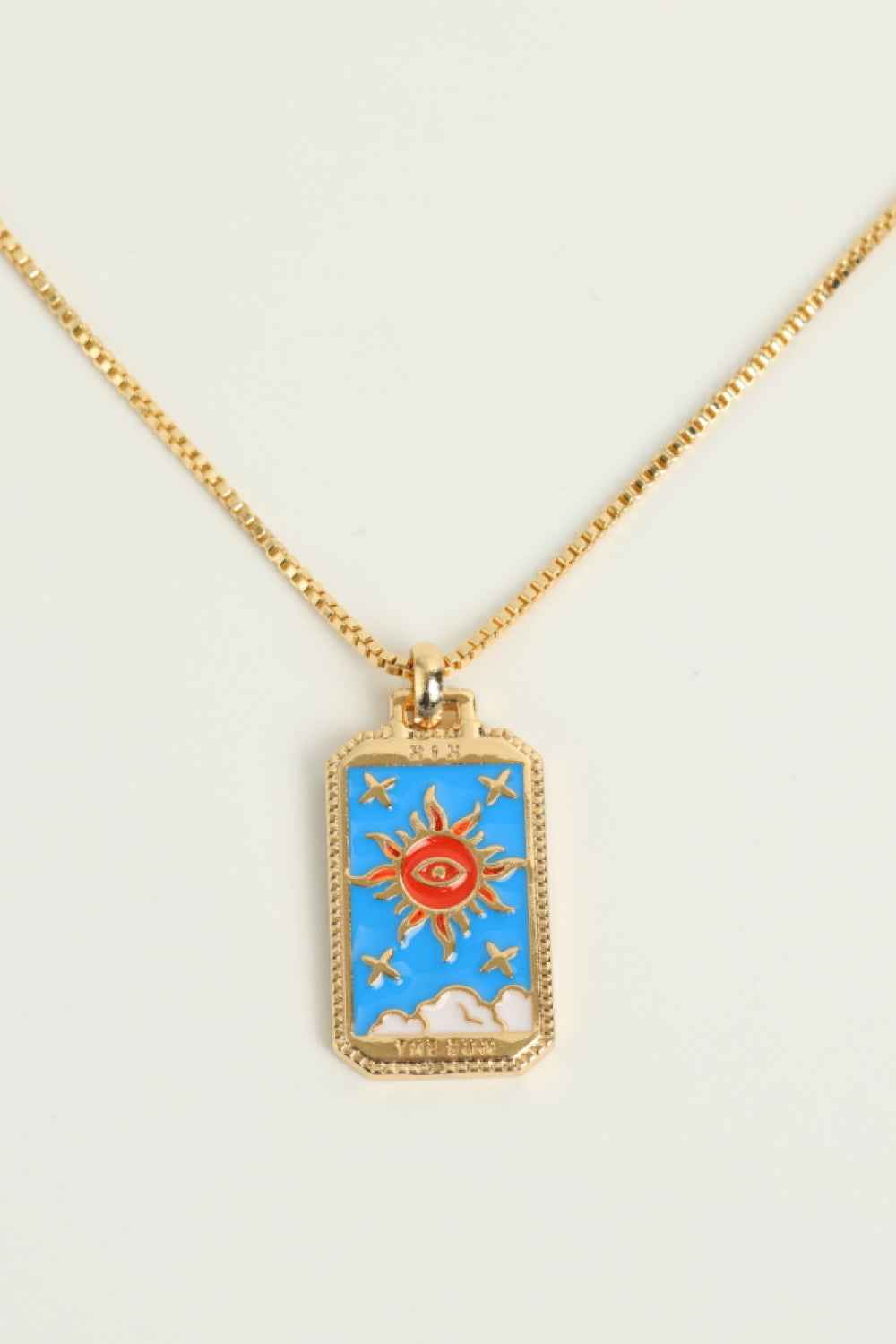 Tarot Card Pendant Copper Necklace