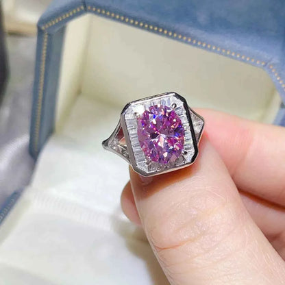 3 Carat Moissanite Square Ring