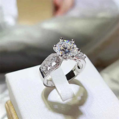 3 Carat 925 Sterling Silver Moissanite Ring