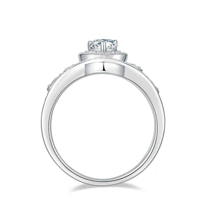 1 Carat Moissanite 925 Sterling Silver Ring