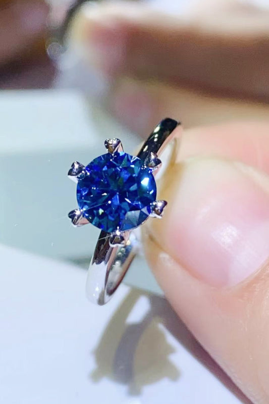 1 Carat Moissanite 6-Prong Solitaire Ring - Mr. Gem & Company