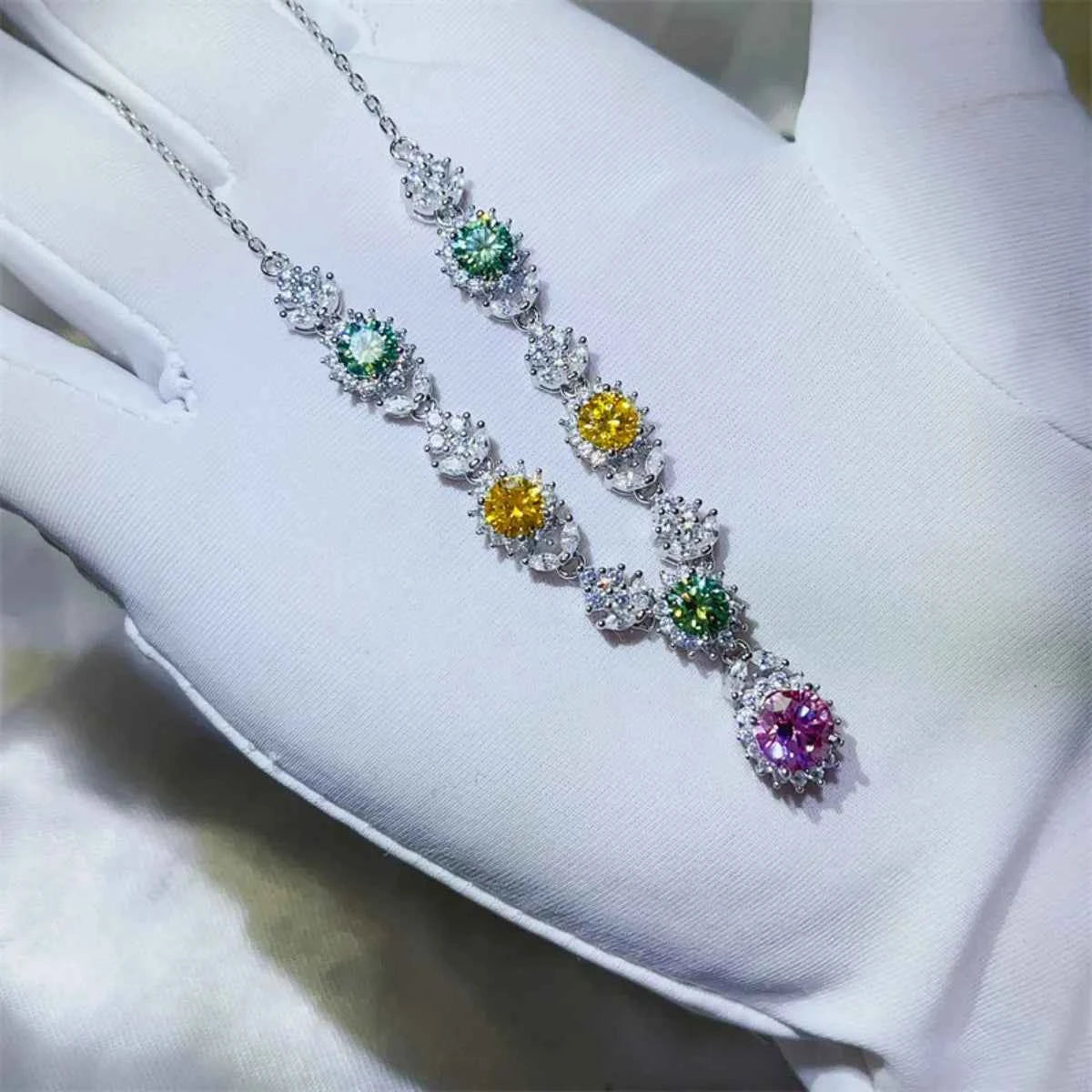 3.5 Carat Moissanite 925 Sterling Silver Necklace