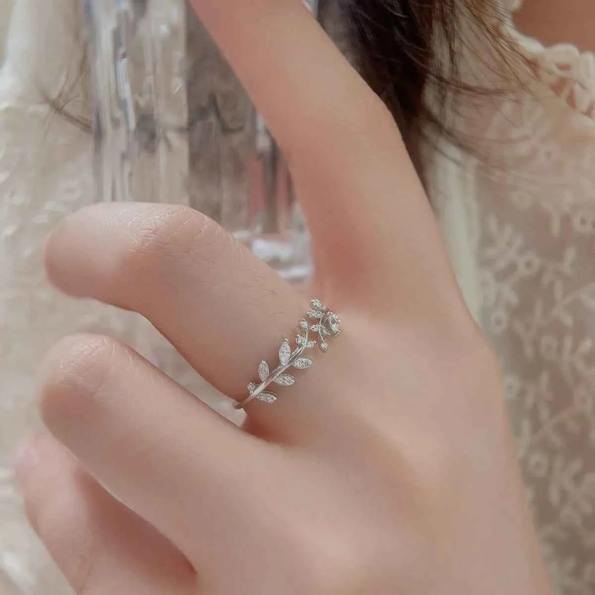 925 Sterling Silver Inland Zircon Open Ring