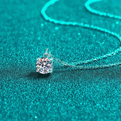 1 Carat Moissanite 925 Sterling Silver Necklace