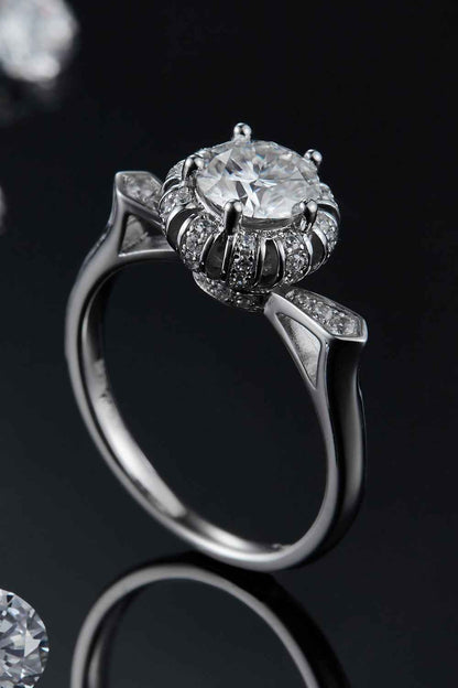 1 Carat Moissanite 925 Sterling Silver Ring