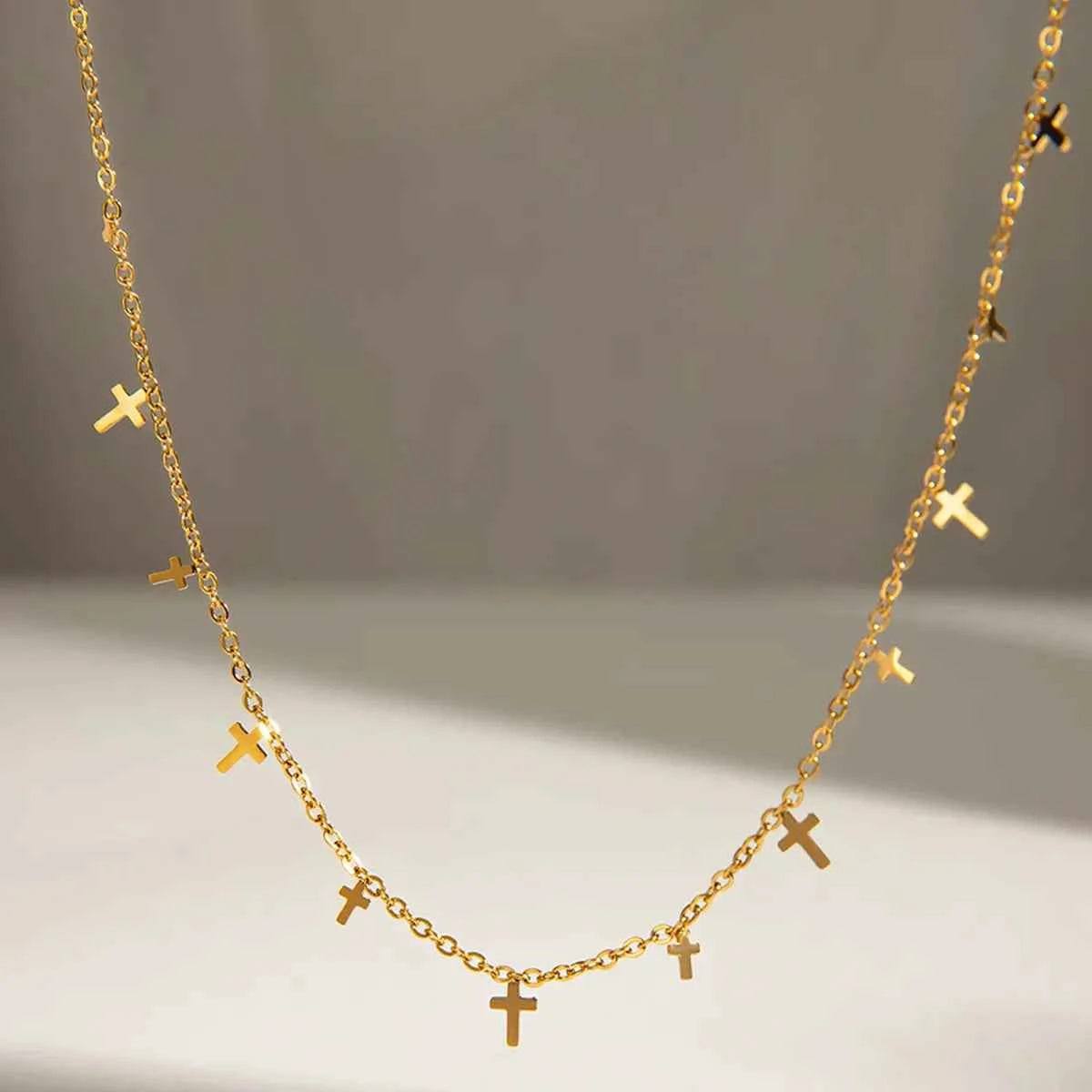 18K Gold-Plated Cross Necklace