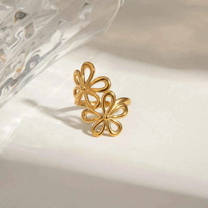 Stainless Steel Flower Ring